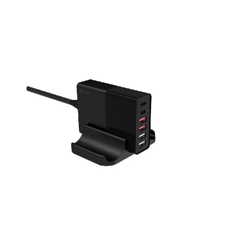 HUB CARGADOR PARA ESCRITORIO | 4X USB + 2X USB-C | MULTIPORT DEVIA  