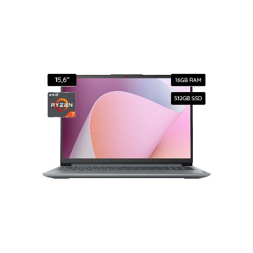 Notebook Lenovo Ideapad Slim 3 16GB/512GB 15ABR8 Ryzen 7 7730U 15.6