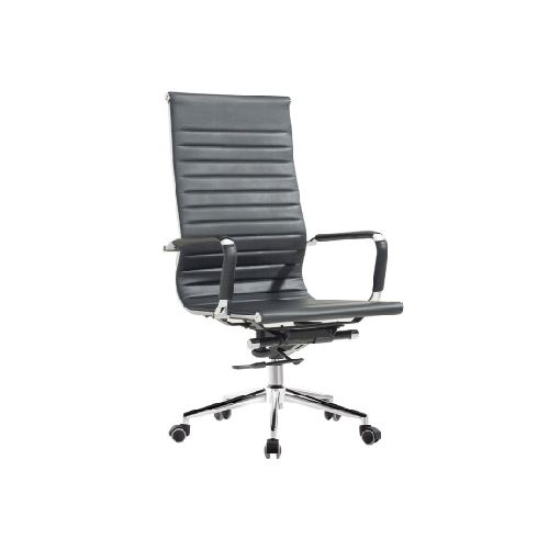 Silla de oficina Eames EA119 cuerina negra