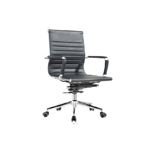 Silla de oficina Eames EA117 cuerina negra