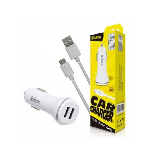 Cargador auto Dual Inkax c/cable Micro USB 2.1A