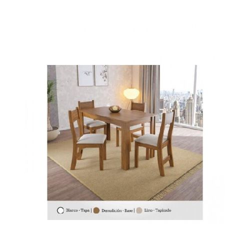 Juego De Comedor 4 Sillas Brisa