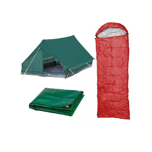 Combo Kit Para Camping: Lona + Carpa + Sobre De Dormir