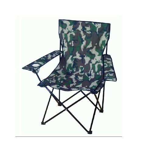 Silla plegable para camping camuflada con funda