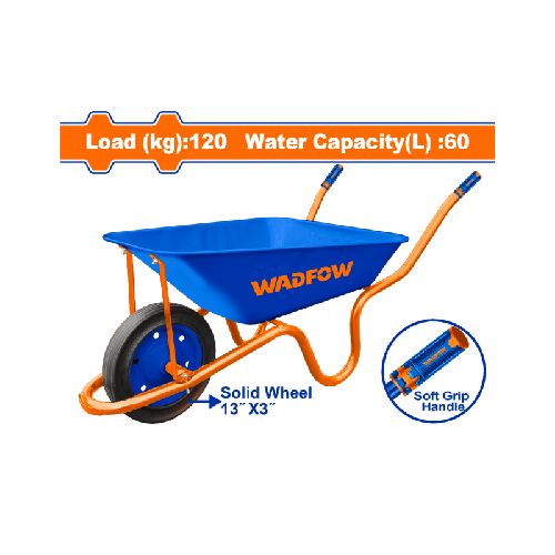 CARRETILLA 120KG 65LT RUEDA SOLIDA WWB3F02 WADFOW wf_WWB3F02