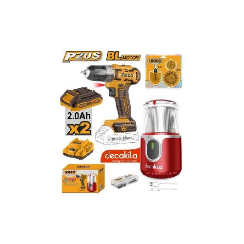 SUPER COMBO ATORNILLADOR 20V + CEPILLOS+ MOLINILLO CAFE INGCO COSLI23064 ING_COSLI23064