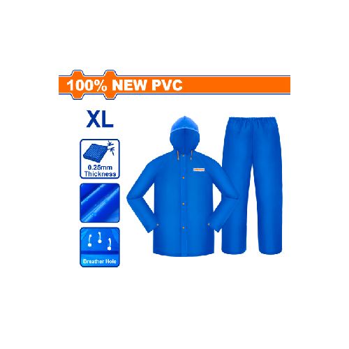 EQUIPO DE LLUVIA CAMPERA Y PANTALÓN TALLE XL PVC WADFOW WRC30XL WF_WRC30XL