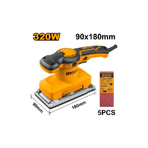 LIJADORA ORBITAL INGCO FS3208 320W 14000 RPM BASE 185X93MM ING_FS3208