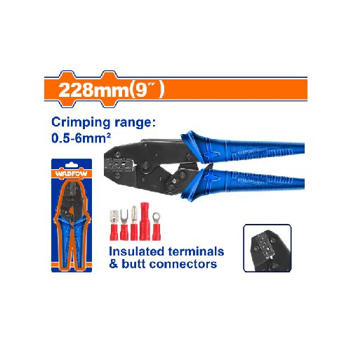 PINZA CRIMPEADORA TERMINALES AISLADOS 0.5-6MM2 9