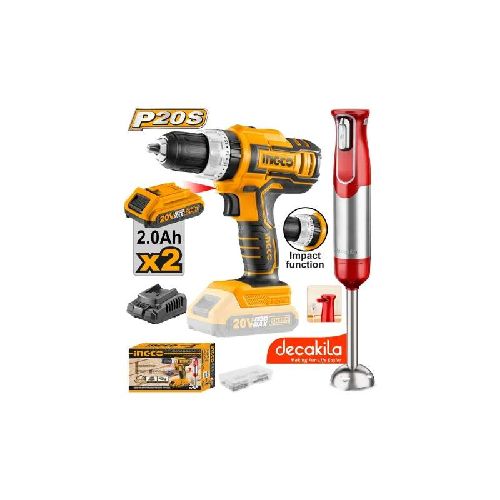 SUPER COMBO ATORNILLADOR 20V + MIXER DECAKILA COSLI22112 INGCO ING_COSLI22112