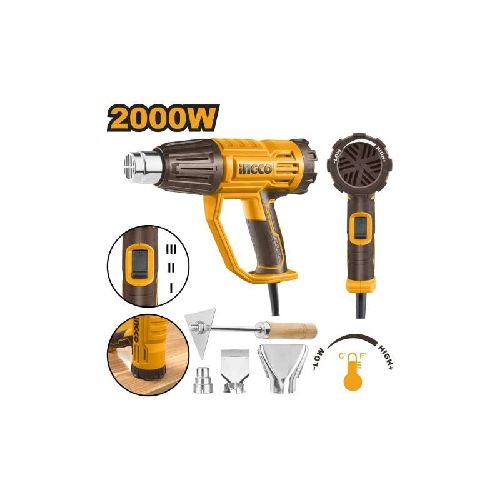 PISTOLA DE CALOR 2000W C SET DE BOQUILLAS HG200047 INGCO ING_HG200047