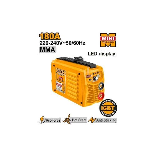 SOLDADORA INVERTER 180AMP MMA NEW MODEL INGCO ING-MMA18058 ING_ING-MMA18058