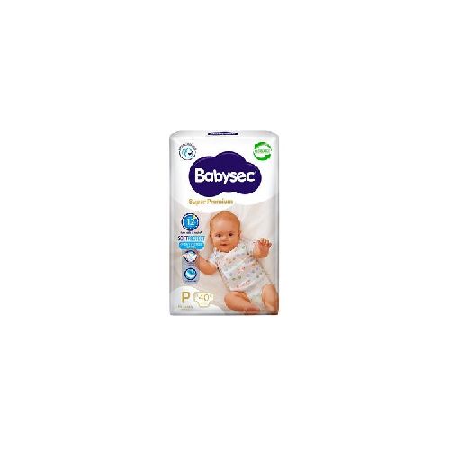 Pañales BABYSEC Super Premium Talle P x 40 Unidades