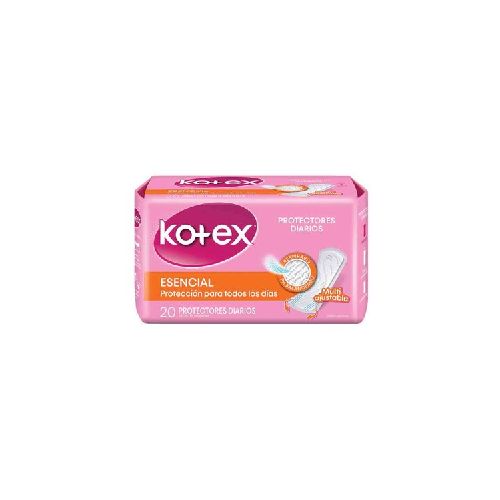 Protectores Diarios KOTEX Esencial con 20 Unidades