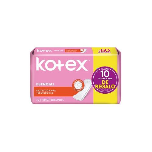 Protectores Diarios KOTEX Esencial con 60 Unidades