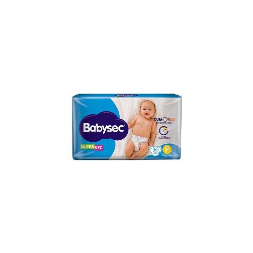 Pañales de Bebé BABYSEC Ultrasec Talle P x 36 Unidades