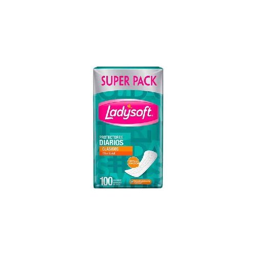 Súper Pack Protectores Diarios LADYSOFT Clásico x 100 Unidades