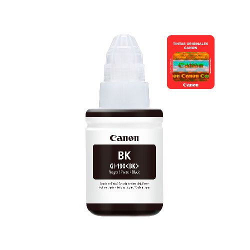 Botella De Tinta Canon Negro GI-190 Bk 135ml  