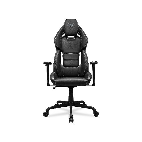 Silla Gamer Cougar Hotrod Black Ergonomica Color Negro Material Del Tapizado Cuero Sintético  