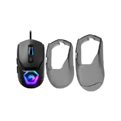 Mouse Gamer Marvo Rgb Puños Intercambiables Negro Diginet  