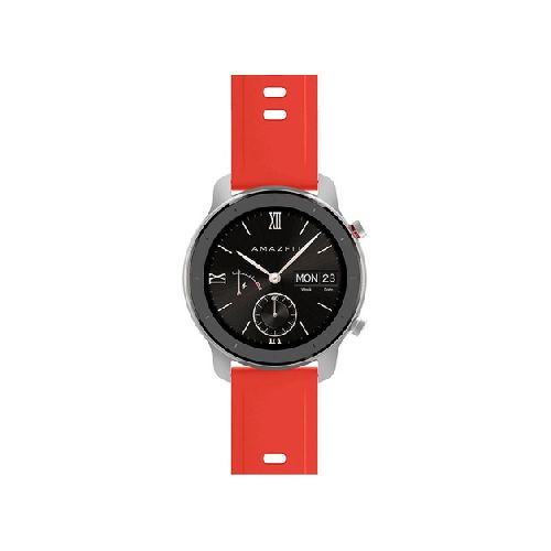 Smartwatch Amazfit Fashion Gtr 1.2  Caja 42mm De  Aluminio  Coral Red, Malla  Red De  Silicona Y Bisel  Coral Red De  Cerámica De Zirconio A1910  