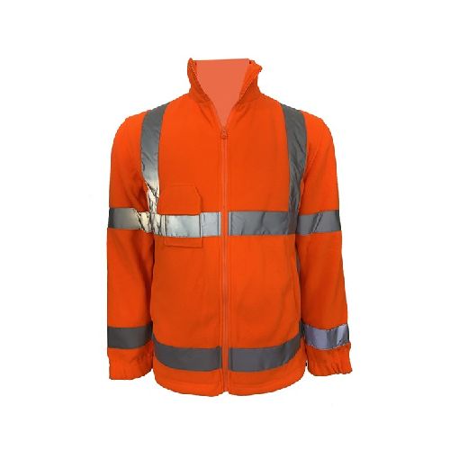 CAMPERA POLAR NARANJA C/REFLECTIVO TALLE XL