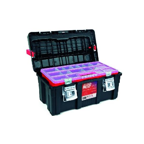 CAJA HERRAMIENTAS PLASTICA NEGRA