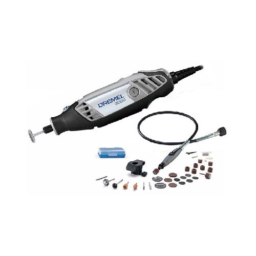 MINI TORNO DREMEL 3000 + FLEXIBLE + 30 ACCESORIOS