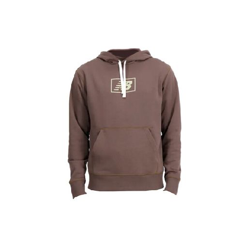 Buzo New Balance ESSENTIALS HOODIE - BROWN