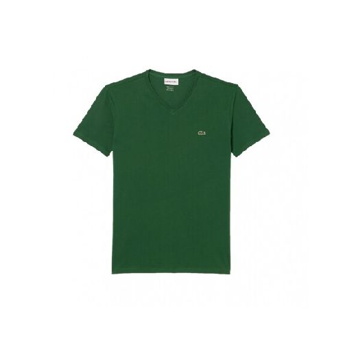 REMERA LACOSTE PIMA CON CUELLO - VERDE