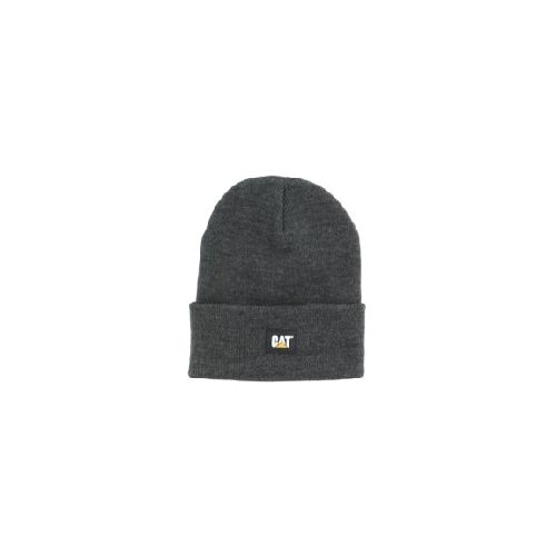 GORRO CATERPILLAR LABEL CUFF BEANIE - Black Grey