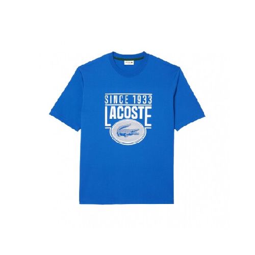 CAMISETA LACOSTE LOOSE FIT COTTON JERSEY PRINT - AZUL