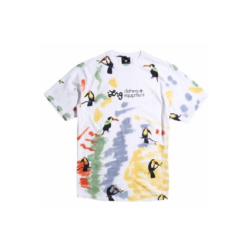 REMERA LRG BIRD ISLAND CREW TEE - White/Multco