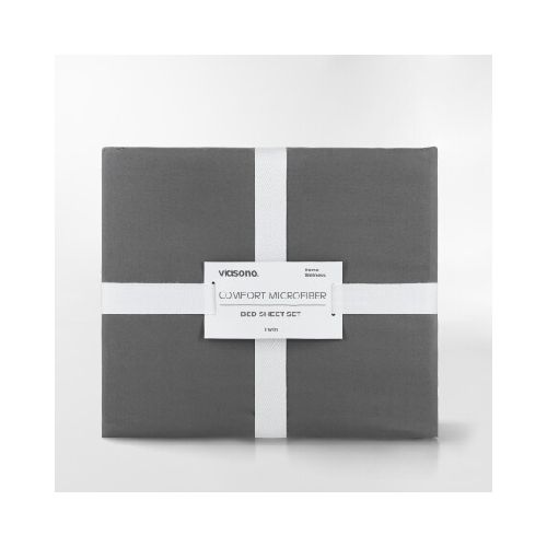 SÁBANA MICROFIBER GRIS 1,5 PLAZAS