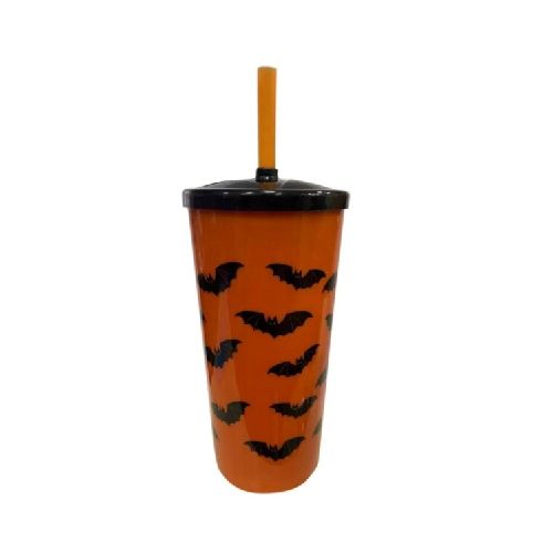 VASO HALLOWEEN MURCIÉLAGO 0,6 LTS - NARANJA