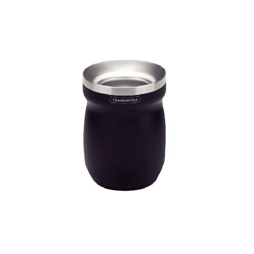 MATE NEGRO TRAMONTINA ACERO INOX 240 ML - NEGRO