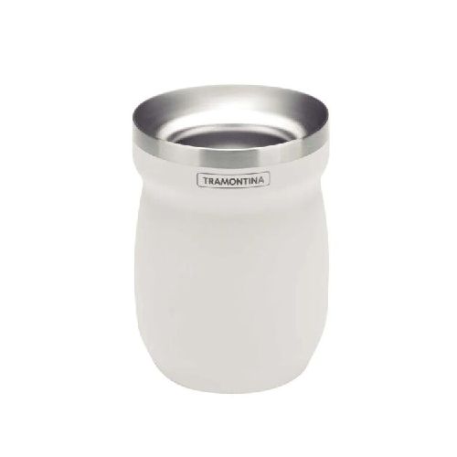 MATE TRAMONTINA BLANCO ACERO INOX 240 ml - BLANCO