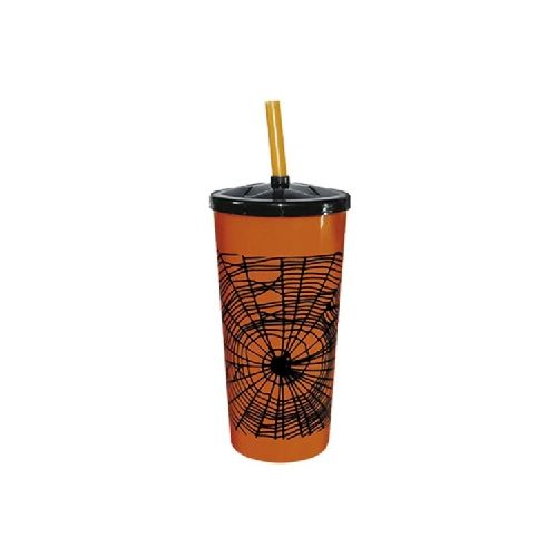 VASO HALLOWEEN ARAÑA 0.6 LTS - NARANJA