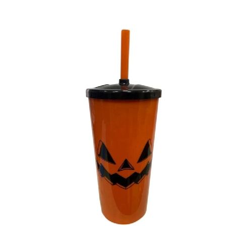 VASO HALLOWEEN CARA 0,6 LTS - NARANJA