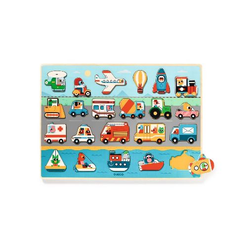 Puzzle Vroom Encastre Djeco