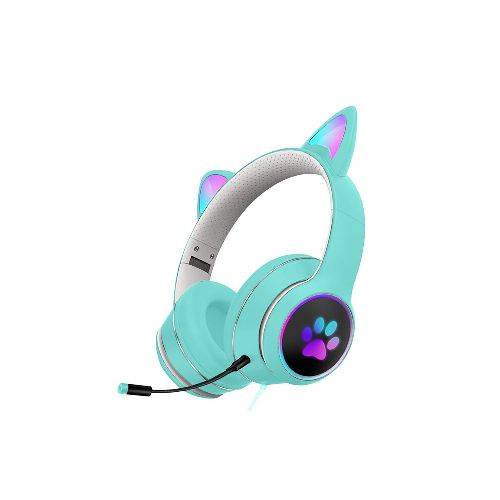 Auricular Con Orejas De Gato Y Luces RGB Con Micrófono — Game Stop