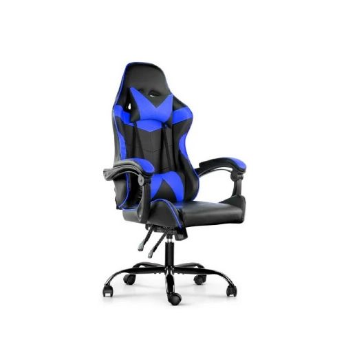 Silla Gamer Lumax ROM negro/azul — Game Stop