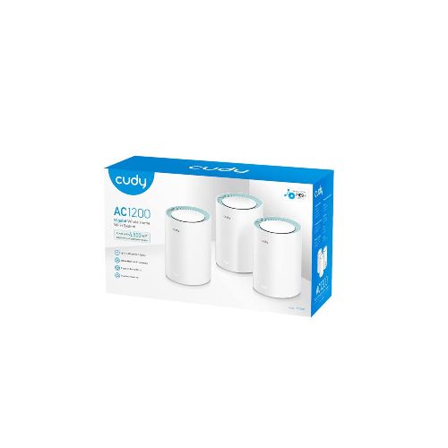 Mesh Cudy Extensor Wifi AC1200 Pack x3 2 Puertos Gigabit — Game Stop