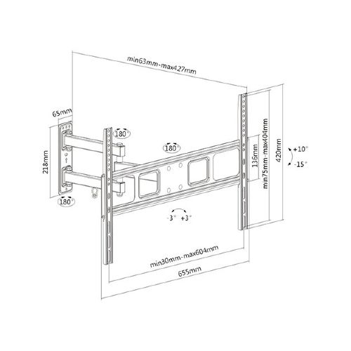 Soporte para TV lcd/led movil hasta 70'' / 35kg — Game Stop