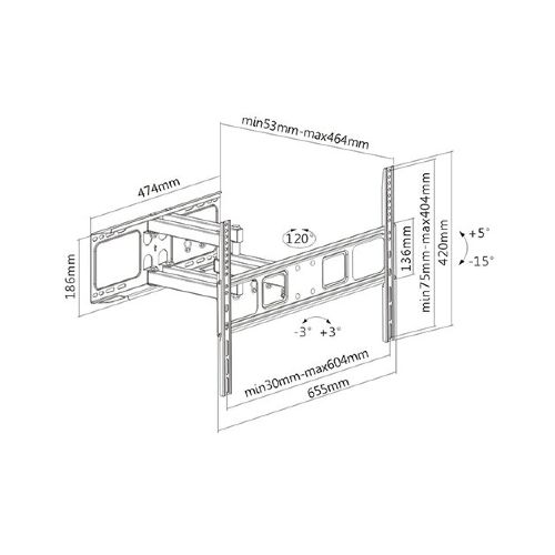 Soporte para TV lcd/led movil hasta 70'' / 40kg — Game Stop