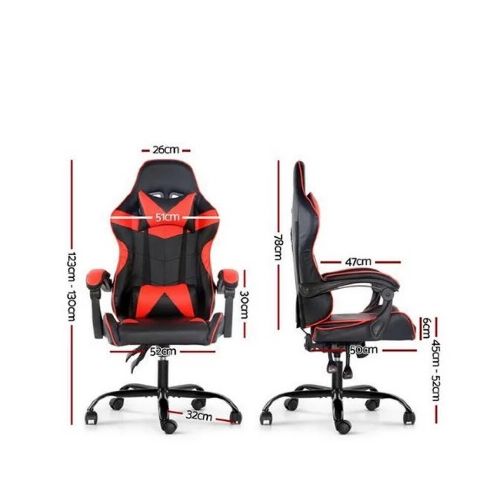 Silla Gamer Lumax ROM negro/rojo — Game Stop