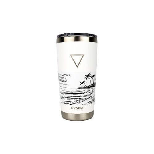 Vaso con Tapa Hydrate - V591BL - BLANCO