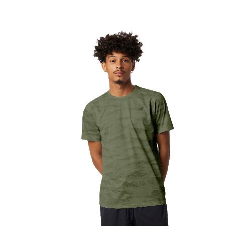 Remera New Balance de Hombre - PRINTED ACCELERAT -MT03204OLF - GREEN