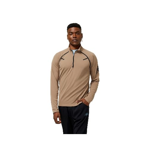 Buzo New Balance de hombre - TENACITY HOODIE - MT23130MS - BROWN