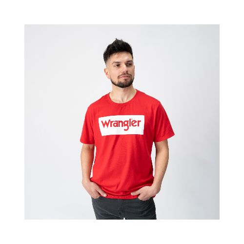 Remera Wrangler de Hombre - BOX LOGO T-SHIRT - WM5502URVM - Sin color